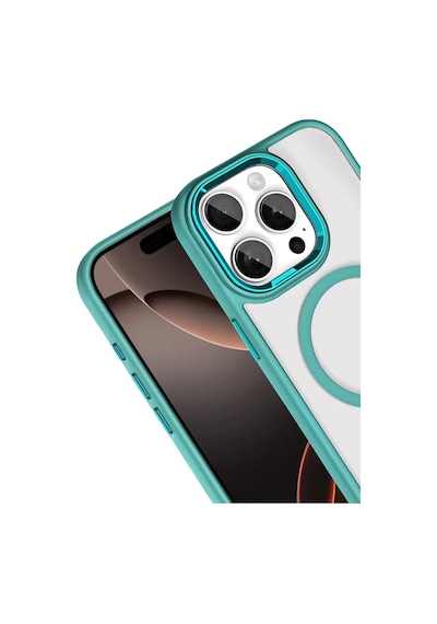 Joko Apple iPhone Uyumlu  15 Pro Max Uyumlu Terea Magsafe Kapak - Yeşil