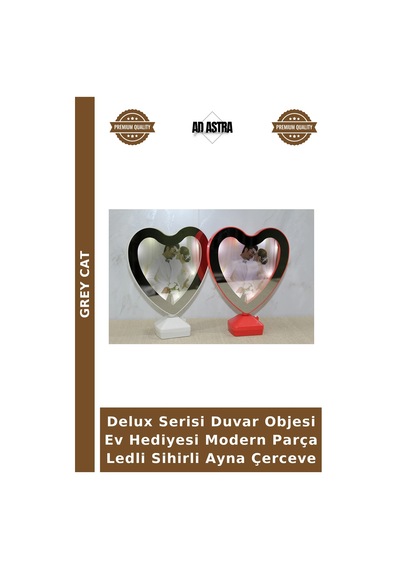 Delux Serisi Duvar Objesi Ev Hediyesi Modern Parça Ledli Sihirli Ayna Çerceve Çok Renkli