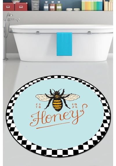 Apidae Çap Banyo Halısı Djt 100x100 cm Çok Renkli