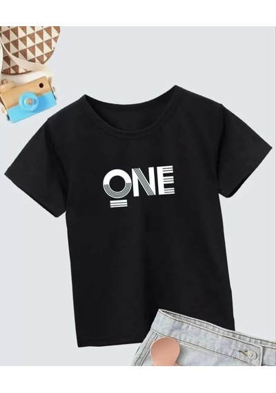 Erkek Çocuk Baskılı T-shirt - Siyah