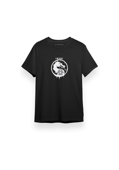 Mortal Kombat Lin Kuei Clan Logo Siyah Kısa Kol Erkek Tshirt 001