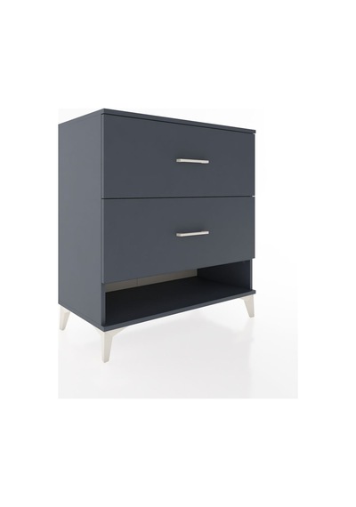 Hyperion Şifonyer 2 Çekmeceli 88x44x96 Antrasit-antrasit Antrasit