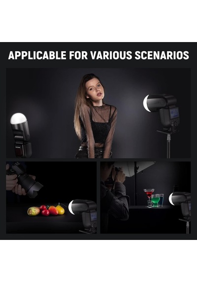 Manyetik Dome Difüzör Yuvarlak Kafa Speedlite Flaş İçin, Manyetik Bağlı Flaş Dome Işık Değiştirici Z2 Z1 Speedlite İçin, M12