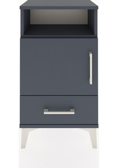 Arges Komodin 2 Raflı Tek Kapaklı 44x30x80 Antrasit-antrasit Antrasit