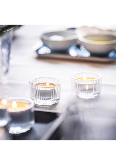Tealight Tutucu Şeffaf Cam 3 5 Cm Çok Renkli