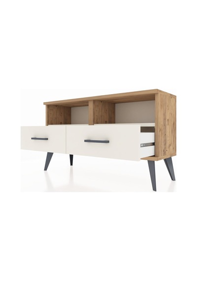 Arges Şifonyer 2 Raflı 2 Çekmeceli 88x30x48 Çam-aytaşı Aytaşı