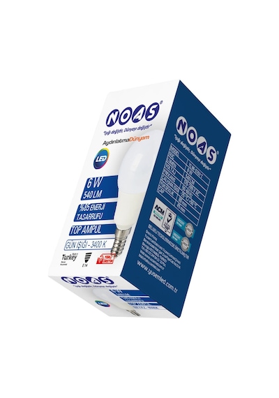 Noas 6w E14 Duylu Top Led Ampül Günisigi Yl96-0702-t