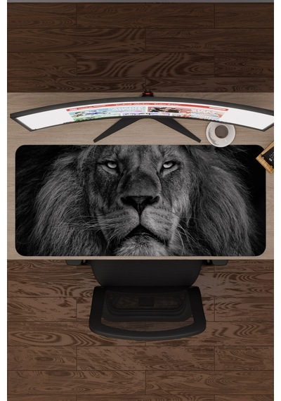 Aslan Kaymaz Dikişli Kauçuk Oyuncu Mousepad V4 - 90x40 Xxl Gaming Mouse Pad Fare Altlığı