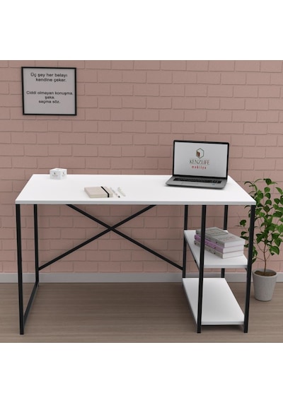 Kenzlife Ofis Masası Natsuki 075 150 80 Byzsyh Bilgisayar Çalışma Büro Beyaz