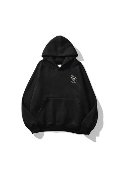 Tarzsokak Unisex 8ball Fire Sweatshirt Hoodie Siyah