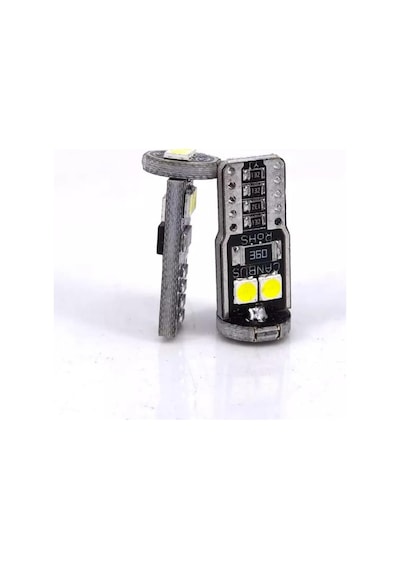 T10 Led Metal Platin W5W 6 Ledli Beyaz Park Tavan Plaka Ampülü 2