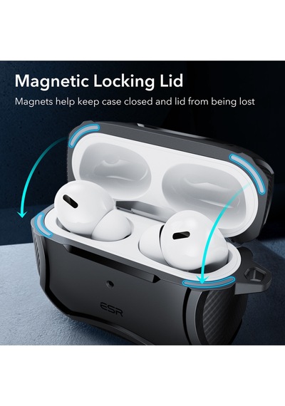 Apple AirPods Uyumlu Pro / Pro 2 Kılıf - Cyber Armor Tough Halolock Magsafe Kılıf