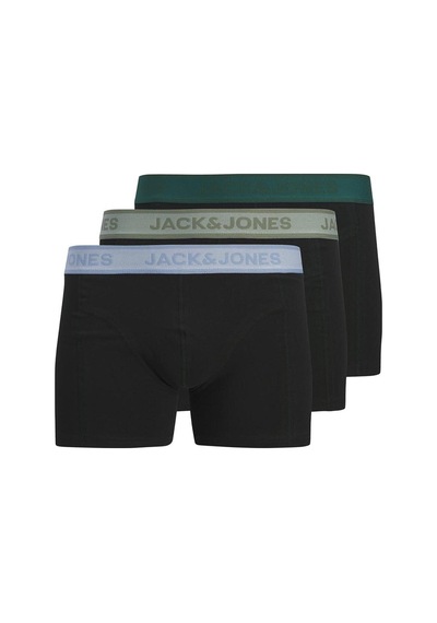 Jack & Jones Jack Jones Jacwesley Solıd Trunks 3 Pack Erkek Siyah Boxer 12291496-02 Siyah