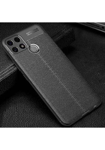 Microsonic Oppo A15s Kılıf Deri Dokulu Silikon