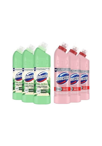 Domestos Beyaz Sabun Ferahlığı Çamaşır Suyu 3 x 750 ML + Domestos Mutfak Bio Active Çamaşır Suyu 3 x 750 ML Domestos Beyaz Sabun Ferahlığı Çamaşır Suyu 3 x 750 ML + Domestos Mutfak Bio Active Çamaşır Suyu 3 x 750 ML