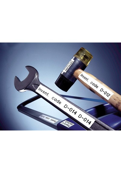 Dymo S0718050, Yüksek Performans Esnek Naylon 19 Mm X 3,5 Mt , Siyah/beyaz 16958 Genel