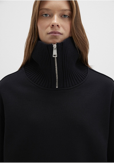 Mavi Kadın Yarım Fermuarlı Sweatshırt Siyah 1s10434-900 Siyah