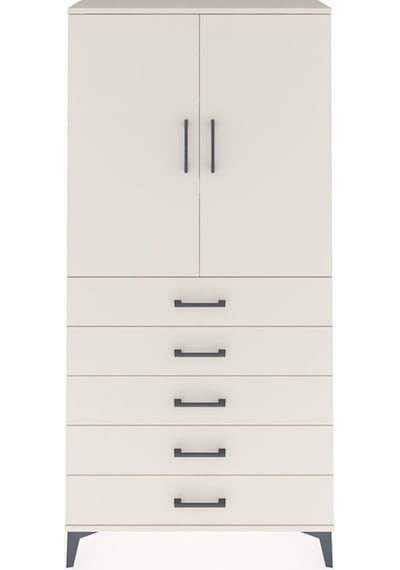 Arges Dolap 3 Raflı 5 Çekmeceli 2 Kapaklı 88x30x182 Aytaşı-ay... Aytaşı