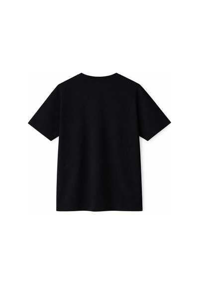 Fitilli Oversize Tişört Siyah