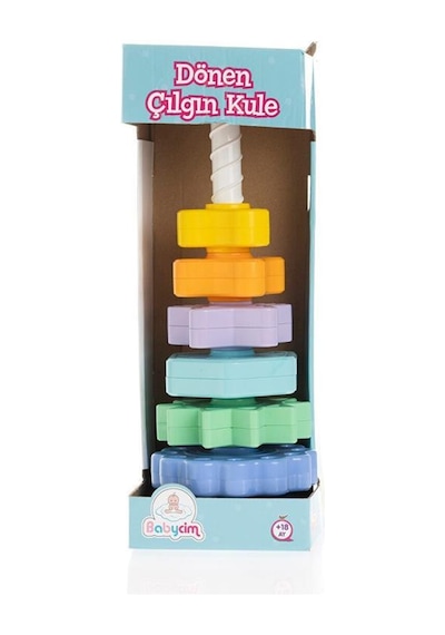 Dönen Çılgın Kule: Spiral Şeklinde 40cm 6 Farklı Şekilde İnce Diskli Eğitici Oyuncak