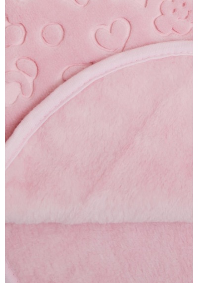 Breeze Golden Yenidoğan Bebek Battaniyesi Emboss Kabartma Desenli Pembe - Pembe