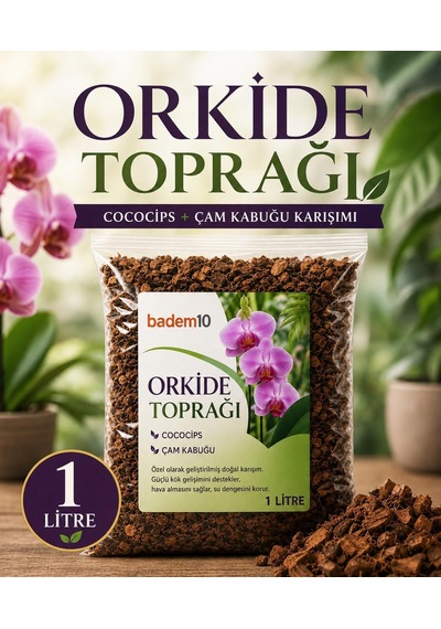 Orkide Toprağı 1 Litre Cococips Ve Çam Kabuğu Karışımı Profesyonel Orkide Toprak Karışımı 0