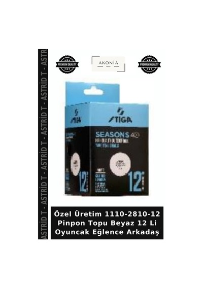 Özel Üretim 1110-2810-12 Pinpon Topu Beyaz 12 Li Oyuncak Eğlence Arkadaş