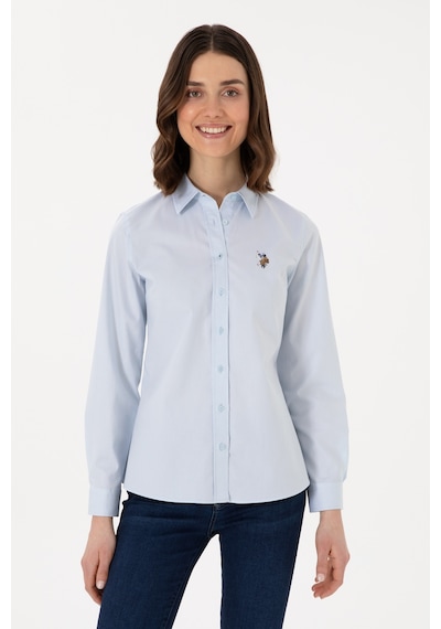 U.s. Polo Assn. Kadın Açık Mavi Gömlek Basic 50298089-vr003 Acık Mavı Açık Mavi