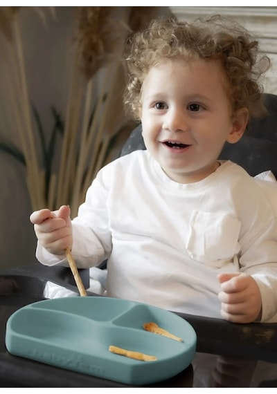 Babyjem Vakum Tabanlı Silikon Tabak Yeşil