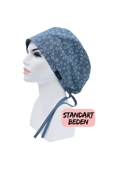 Standart Beden 3lü Mavi Bone İndigo Çıtır Mavi Çiçek Bahçesi Mavi Nazlı Çiçekler Cerrahi Bone Renkli