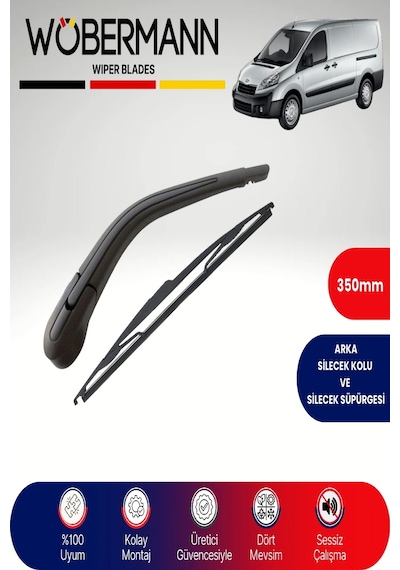 Wöbermann Peugeot Expert Çift Kapı 2007-2016 Arka Silecek Kolu Ve Süpürgesi Komple