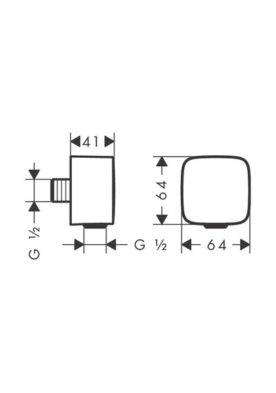 Hansgrohe Fıxfıt Fıxfıt Gonye Cıkıs Cek Valf Ile Mat Sıyah Krom 26457340