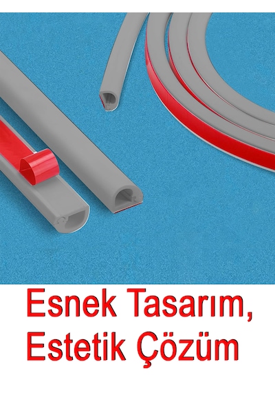 Greentech Esnek Kablo Kanalı Gri / Gt-kk02