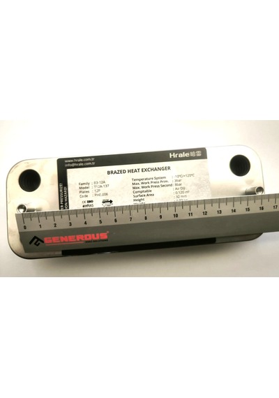 Plaka Eşanjör Hrale 12 Plaka Aırfel Eco5 Luna5 Yeni Baymak 160 Mm