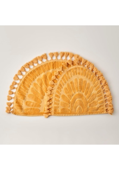 Bella Maison%100 Pamuk Sunshine Paspas Takımı, Hardal, 60 X 100 Diğer