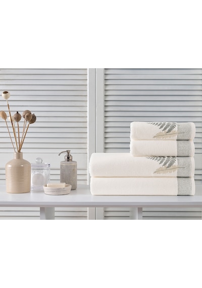 Özdilek Cotton Bliss Havlu Seti Yeşil/krem Yeşil - Krem