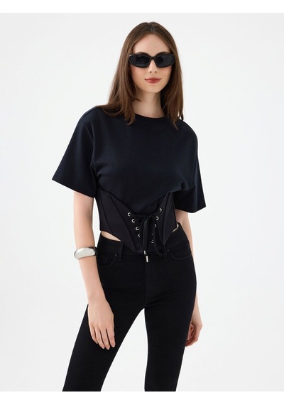 Loft Slim Fit Kadın Tshirt K.kol Lf2039358 Q1.v1 Siyah