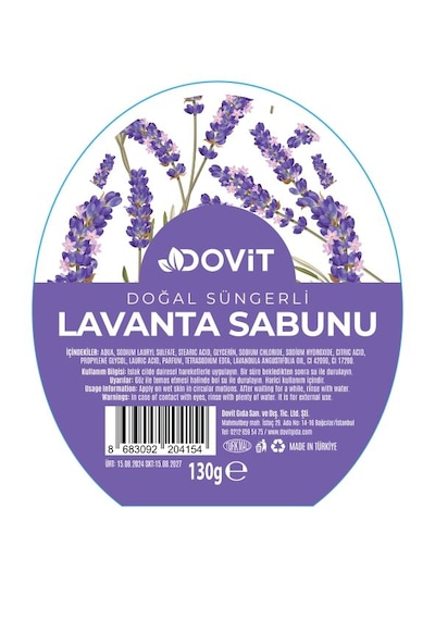 Dovit Lavanta Sabunu Doğal Süngerli 130 G