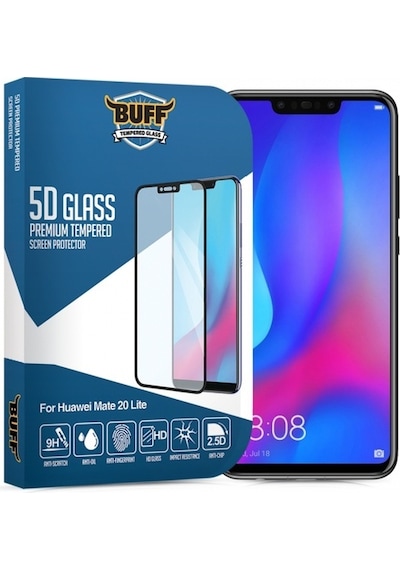 Buﬀ Mate 20 Lite İle Uyumlu 5d İle Uyumlu Glass Ekran Koruyucu