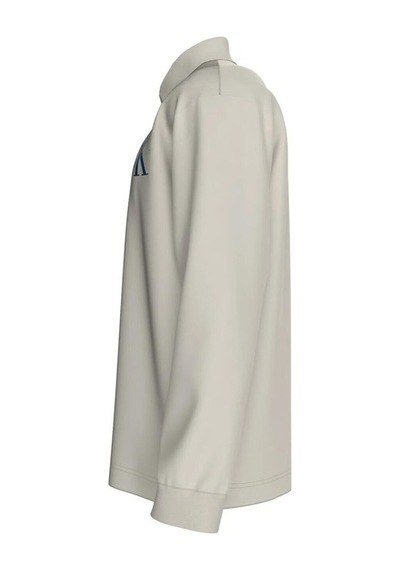 Calvin Klein Ls Chunky Pıque Rlxd Beyaz Regular Fit Erkek Sweatshirt