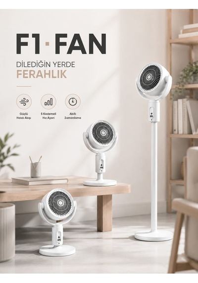Akıllı Zamanlayıcı Özelliğiyle Enerji Tasarruflu Dikey Vantilatör