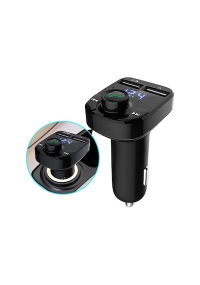 Uyumlu Bluetooth Fm Transmitter Cihazı Araç Çakmaklık Şarj Soketi