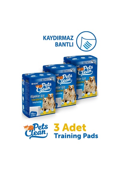 Pets Clean Eğitim Çiş Pedi 10lu 60 90cm 3'lü Paket