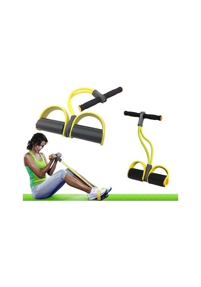 4 Lastikli Body Trimmer Mekik Çekme Aleti Evde Spor Egzersiz