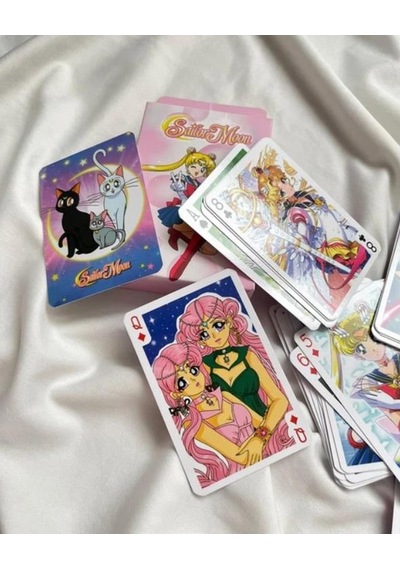 İskambil Kağıdı Anime Sailor Moon Poker Oyun Kartı 54 Adet İskambil Destesi