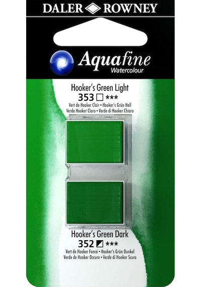 Daler Rowney Aquafine Tablet Sulu Boya Light Green / Dark Green