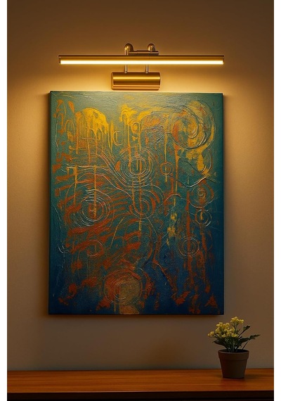 35cm Led Aplik Gold Kasa 3200k Gün Işığı Ip20 Koruma Ayna, Tablo Ve Resim Banyo Üstü Duvar Aydınlatma 220v Modern Tasarım