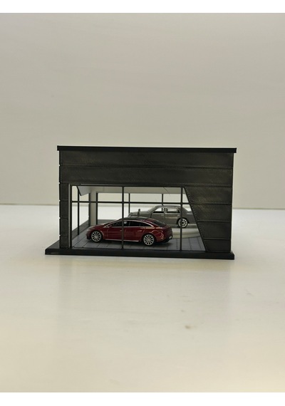 3d Baskı 1/64 Ölçekli Mercedes Showroom Tasarımlı Diorama Araç Sergileme Garajı