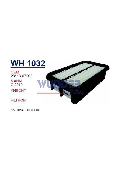 WUNDER WH1032 HAVA FİLTRESİ - KİA PİCANTO DİZEL 08-