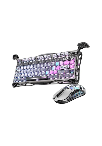 Gravastar Mercury K1 Pro+x Kablosuz Rgb Işıklı Mekanik Q Gaming Klavye Ve Optik Mouse Seti, Special Optik